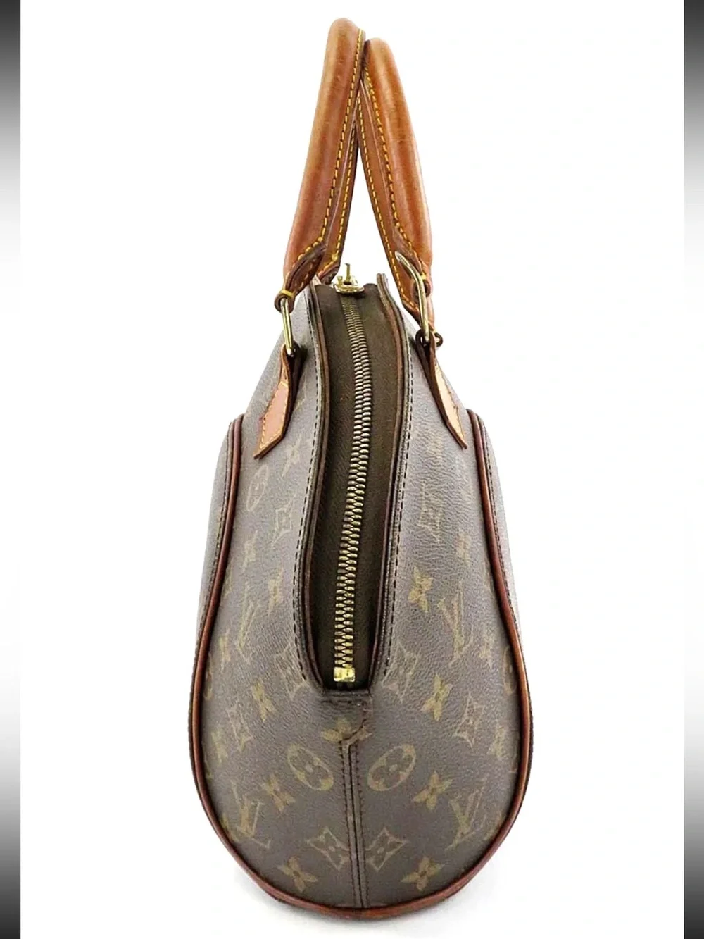Louis Vuitton Monogram Ellipse Satchel in Brown and Tan